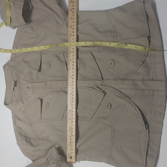 LOFT Ruffle Military Neru Jacket Linen Size Small - Picture 16 of 16